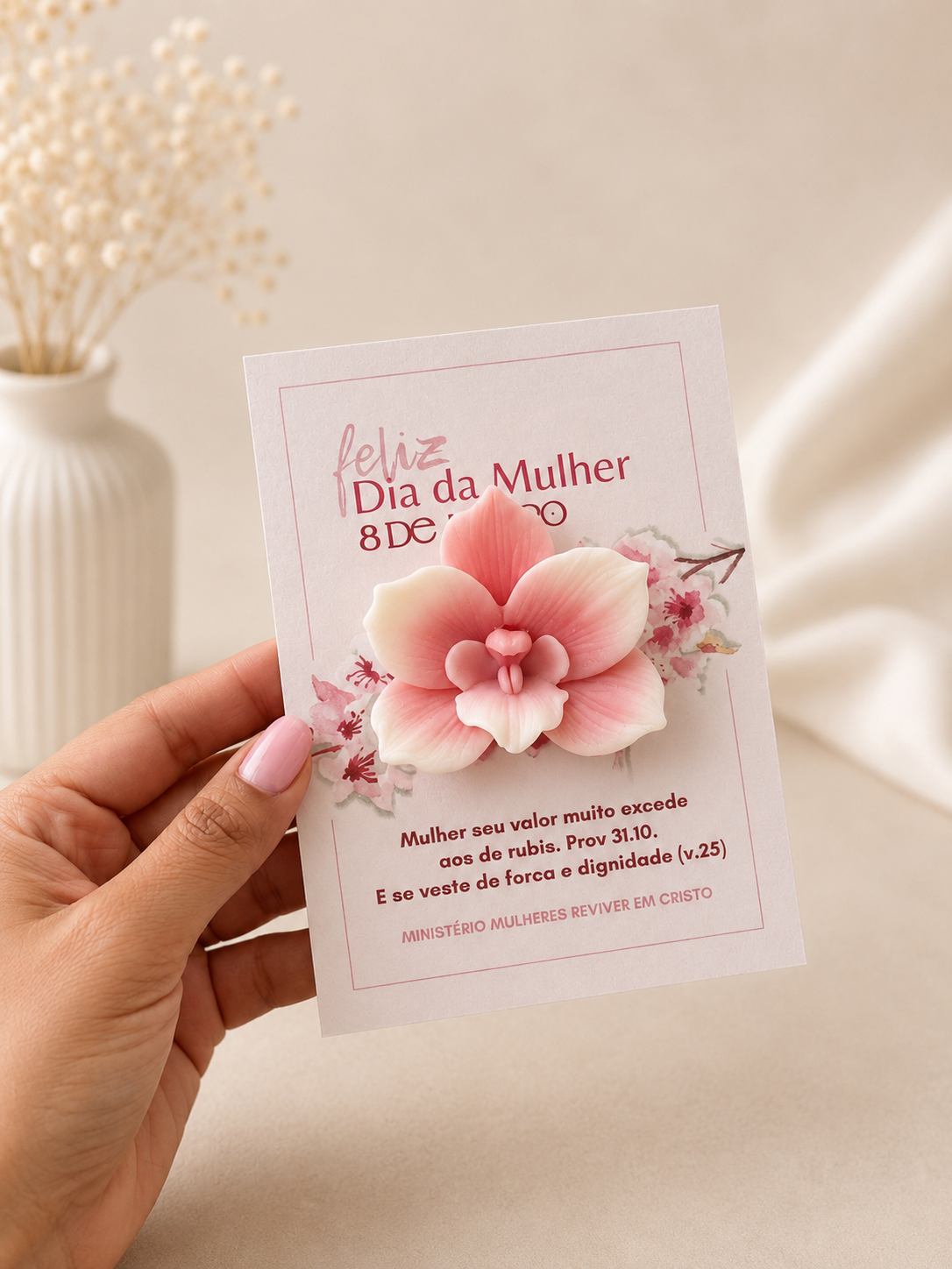 Bilhete Perfumado, sabonete floral com cartão Love Essences