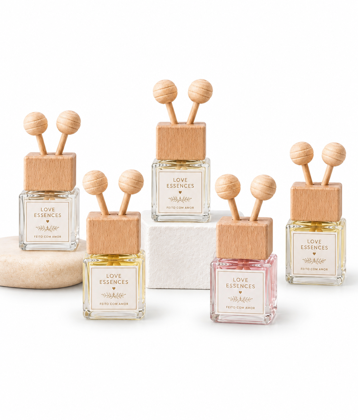 Aroma em Viagem, mini difusor artesanal para o carro Love Essences