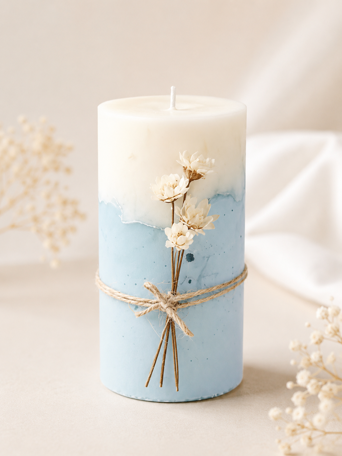 Luz Serena, vela pilar personalizada Love Essences